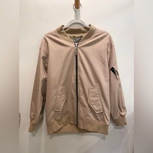 Everlane tan oversized bomber jacket